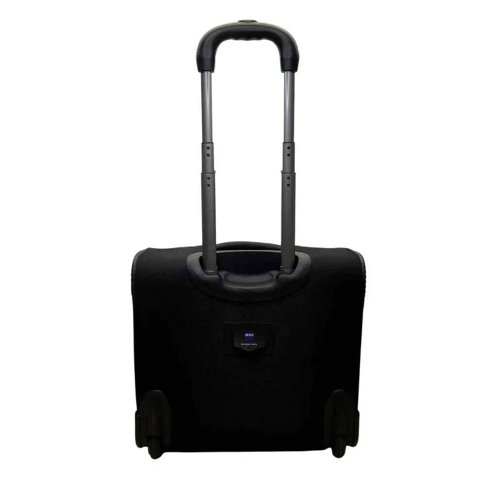 Zeiss Black Fabric With Telescoping Handle Rolling Travel Carry-On Luggage